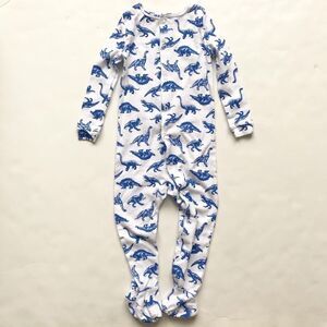 Joe Fresh footed dinosaur pyjamas EUC 18-24 months